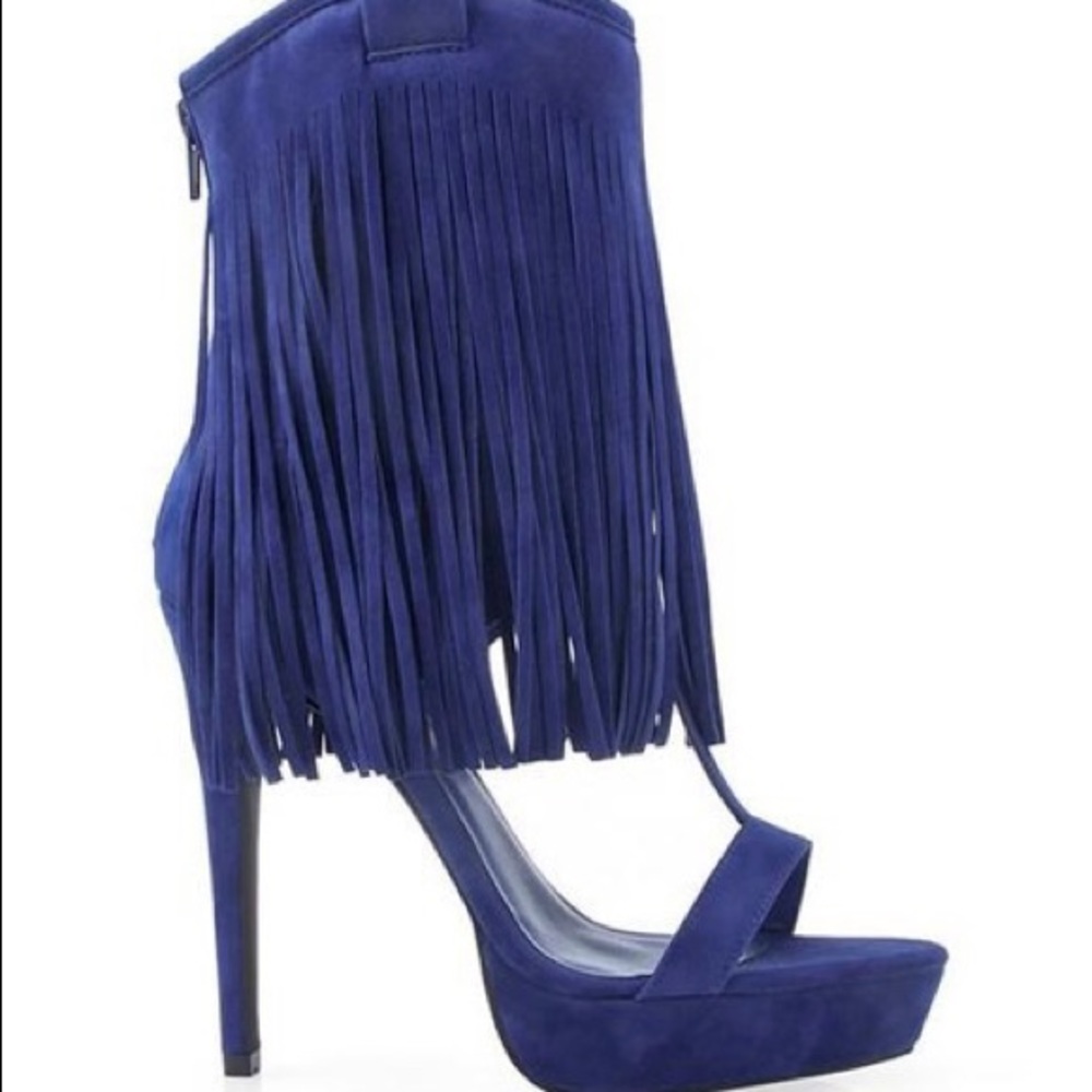Blue Suede Shoes w/fringe